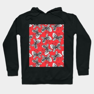 Doodle butterflies pattern Hoodie